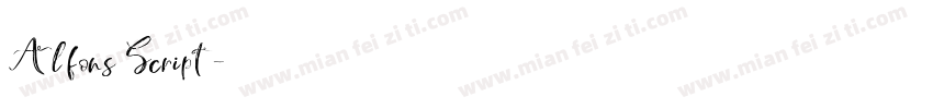 Alfons Script字体转换